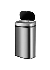 Juskys Szemeteskuka automata 50 L mozg&aacute;s&eacute;rz&eacute;kelő rozsdamentes ac&eacute;l