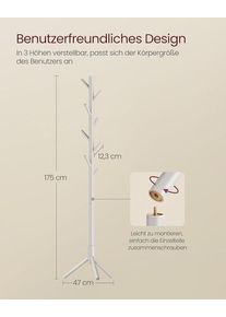 VASAGLE Fogas fa 8 akasztóval bézs