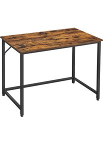 VASAGLE Irodaasztal 100 x 50 cm acél rusztikus barna