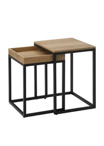 VASAGLE Kis asztal szett 2 db ipari stílusú 45×40×55 cm