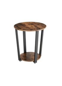 VASAGLE Designer kerek asztal rusztikus barna/fekete 50 x 57 cm