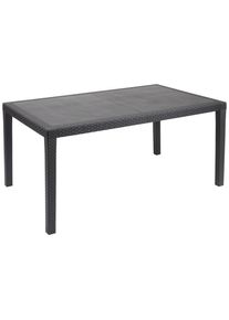Gartentisch, Anthrazit, Kunststoff, rechteckig, eckig, 90x72x150 cm, gastro- und objekttauglich, wetterbest&auml;ndig, Gartenm&ouml;bel, Gartentische, Gartentische