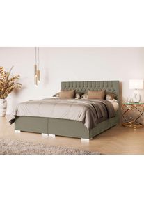 Home Affaire, Polsterbett &raquo;ALIY mit Matratze und Topper, in 3 Breiten (140, 160 und 180 cm)&laquo; Boxspringbett mit Kopfteil, Bettkasten, Matratze (BFK/TFK