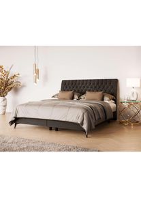 Home Affaire, Polsterbett &raquo;SYDNEE mit Matratze und Topper, in 2 Breiten (160 und 180 cm)&laquo; Boxspringbett mit Kopfteil, Bettkasten, Matratze (BFK/TFK) 
