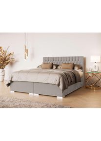 Home Affaire, Polsterbett &raquo;ALIY mit Matratze und Topper, in 3 Breiten (140, 160 und 180 cm)&laquo; Boxspringbett mit Kopfteil, Bettkasten, Matratze (BFK/TFK