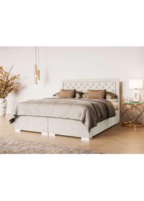Home Affaire, Polsterbett &raquo;SACY mit Matratze und Topper, in 2 Breiten (160 und 180 cm)&laquo; Boxspringbett mit Kopfteil, Bettkasten, Matratze (BFK/TFK) und
