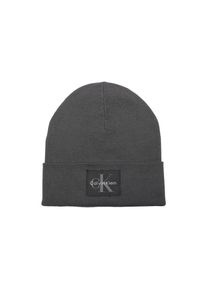 Calvin Klein , Beanie »MONOLOGO PATCH BEANIE« , Gray Pinstripe