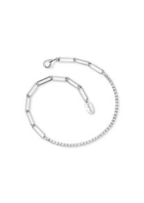 Engelsrufer , Damen,Jugendliche , Armband »Shiny« Made in Germany - mit Zirkonia (synth.) , silberfarben-kristallweiß + kristallweiß , 20 cm ,...