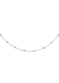 Firetti , Damen,Jugendliche , Silberkette »Schmuck Geschenk Silber 925 Halsschmuck Ankerkette diamantierte Kugeln« , silberfarben , Modische Kette