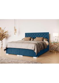 Home Affaire, Polsterbett &raquo;SACY mit Matratze und Topper, in 2 Breiten (160 und 180 cm)&laquo; Boxspringbett mit Kopfteil, Bettkasten, Matratze (BFK/TFK) und