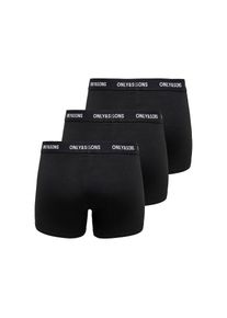 Only & Sons ONLY & SONS, Herren, Trunk &raquo;ONSFITZ SOLID BLACK TRUNK 3PACK3854 NOOS&laquo; Packung, 3 Stk., BLACK WAISTBAND, 3 Stk., XXL -3 Stk., BLACK WAISTBAND, 