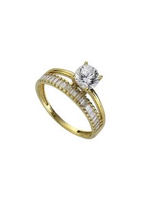 Firetti , Damen,Jugendliche , Goldring »Schmuck Geschenk Gold 333 Damenring Verlobungsring Goldring Solitär« mit Zirkonia (synth.) ,...