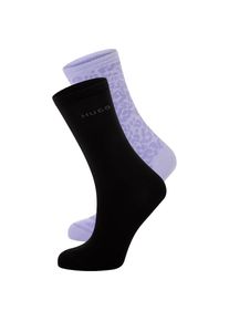 HUGO Underwear , Damen , Socken »LEO LOGO« Packung, 2 Paar tlg. mit HUGO-Schriftzug , purple , 35-38 , 35-38 , 2er Pack mittelhohe Socken von HUGO