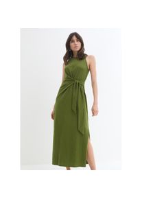 bonprix, Damen, Maxikleid Maxikleid aus Baumwolle, dunkelmoos, N-Gr, 44/46 (L) -N-Gr, dunkelmoos, Maxikleid aus reiner Baumwolle f&uuml;r angenehmen 