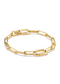 Thomas Sabo , Jugendliche,Damen , Charm-Armband »Charm Club Connect: Paperclip mit einem Connect Link« , gelbgoldfarben , 17 , Charm-Armband...