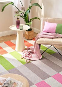 bonprix Poduszka w szerokie, kolorowe pasy, różowy, Poduszka 30/50 cm