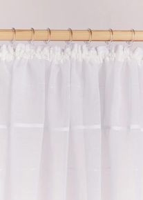 bonprix Firana w paski z efektem 3D (1 szt.), biały, Wys./szer. 145/140 cm