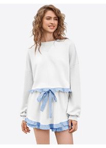 Imily Bela Nohavicov&yacute; kost&yacute;m Ženy svetlomodr&aacute; / biela 40