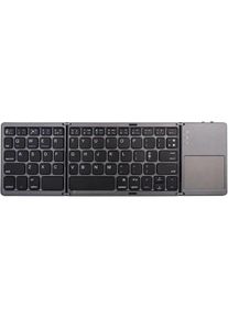 Riff BT-01 Foldable Bluetiooth Keyboard for Windows Android iOS Smartphones and Smart TVs with Black, Tablet Tastatur, Schwarz