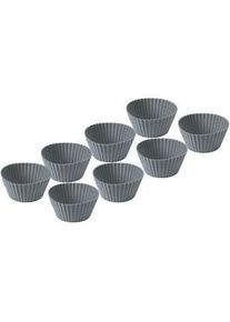 Funktion Muffin mould 8 pcs. grey silicone, Backform, Grau