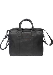 New Looxs, Tasche, RADTASCHE SANTOS LEDER BLACK 13.5L LEDER 40X31X11CM, Schwarz, (13.50 l)