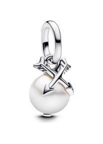 Pandora, Kettenanhänger, Pearl & Arrows Mini Dangle Charm, (Sterlingsilber)