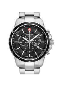 Swiss Alpine Military, Armbanduhr, 7089.9137 Chronograph Herrenuhr 44mm 10ATM, Silber, (Chronograph, 44 mm)