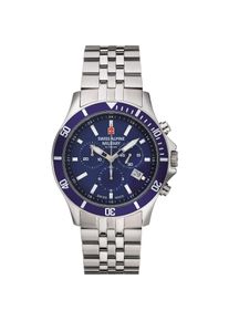 Swiss Alpine Military, Armbanduhr, 7022.9135 Chronograph 42mm 10ATM, Silber, (Chronograph)