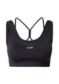 ICANIWILL Sutien sport 'Mirage' Femei negru, Mărimea XL