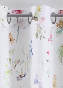 bonprix Zasłona z mikrofibry z poliestrem z recyklingu (1 szt.), biały, Wys./szer. 145/135 cm