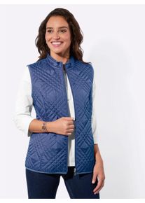 Dames Bodywarmer van onderhoudsarm materiaal in jeansblauw ,maat 40, WITT, 100% Polyester. Wattering: 100% Polyester
