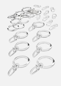 Lot de 30 anneaux de rideaux avec crochet - incolore - taille Onesize - bonprix