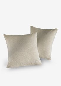 Pledd med frynser, beige, st&oslash;rrelse 130x170 cm, bonprix