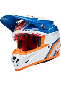 Bell Moto-9S Flex Merchant, motocross helmet , color: White/Blue/Orange , size: S