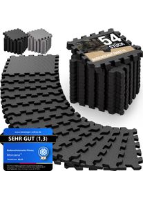 Monzana Bodenschutz-/Puzzlematten 54er-Set Schwarz 264x175x1cm