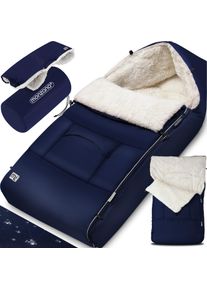 Monzana Babyfu&szlig;sack Marine Kinderwagen geeignet mit Beutel