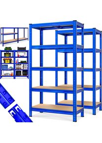 Monzana Stellingkast 5 Planken Set van 2 Blauw max 875kg