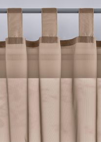 Gardiner av lätt voile (2-pack) - brun - storlek 145x150 cm - bonprix