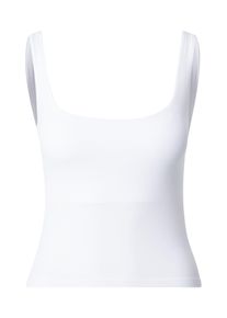 ICANIWILL Kvinnor Sporttopp 'Smooth' silver / vit Storlek L