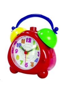 Technoline Modell K red detsk&yacute; bud&iacute;k, anal&oacute;gov&yacute;, riaden&yacute; kry&scaron;t&aacute;lom, tich&yacute; chod, pestrofarebn&yacute;