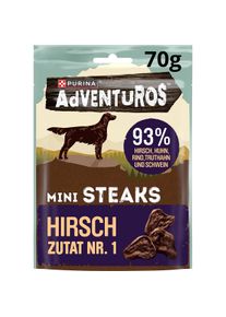 Purina Adventuros Mini STEAKS Hundesnacks Hirsch 70g