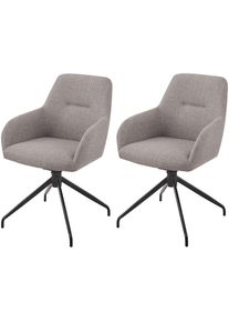 Hela , Armlehnstuhl &raquo;TRIEST&laquo; (Set) 2 Stk. , Schlamm/Schwarz + Schwarz