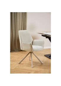 ACTONA GROUP , Esszimmerstuhl &raquo;Graham, Polsterstuhl, Stuhl mit Polsterung&laquo; (Set) 2 Stk. , Beige + grau , 100% Polyester