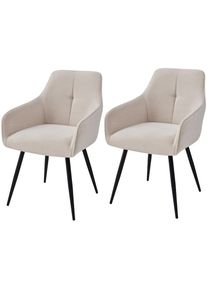 Hela , Armlehnstuhl &raquo;VERONA&laquo; (Set) 2 Stk. , Beige/Schwarz + Schwarz