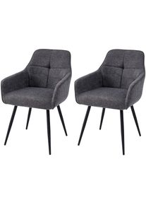 Hela , Armlehnstuhl &raquo;VERONA&laquo; (Set) 2 Stk. , Anthrazit/Schwarz + Schwarz