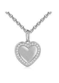Firetti , Damen,Jugendliche , Kette mit Anhänger »Schmuck Geschenk Silber 925 Halsschmuck Ankerkette Herz« Made in Germany - mit Zirkonia (synth.)...