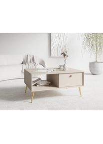Home Affaire , Couchtisch &raquo;ROMELIS beige Kaffeetisch mit viel Stauraum, 87x66cm, modernes Design&laquo; , beige + beige