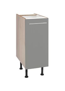 Optifit, Unterschrank &raquo;Bern&laquo; 30 cm breit, mit 1 T&uuml;r mit h&ouml;henverstellbaren F&uuml;&szlig;en, mit Metallgriff, basaltgrau/akaziefarben, B/H/T: 30 cm x 87 cm x 
