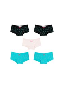 bonprix, Unisex, Panty &raquo;Panty mit weicher Baumwolle (5er Pack)&laquo; Packung, 5, 5 Stk. Panty mit weicher Baumwolle (5er Pack), aqua + hellrosa + schwarz 