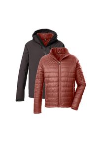 Killtec , Damen , 3-in-1-Funktionsjacke »KOW 95 MN JCKT« , dunkelbraun , XL , XL , 3 in 1 Jacke mit regulierbarer Kapuze